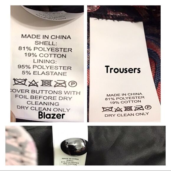 kate spade Red Runway Medallion Jacquard Pantsuit Blazer Size 2 Trousers Size 0 - Picture 14 of 16